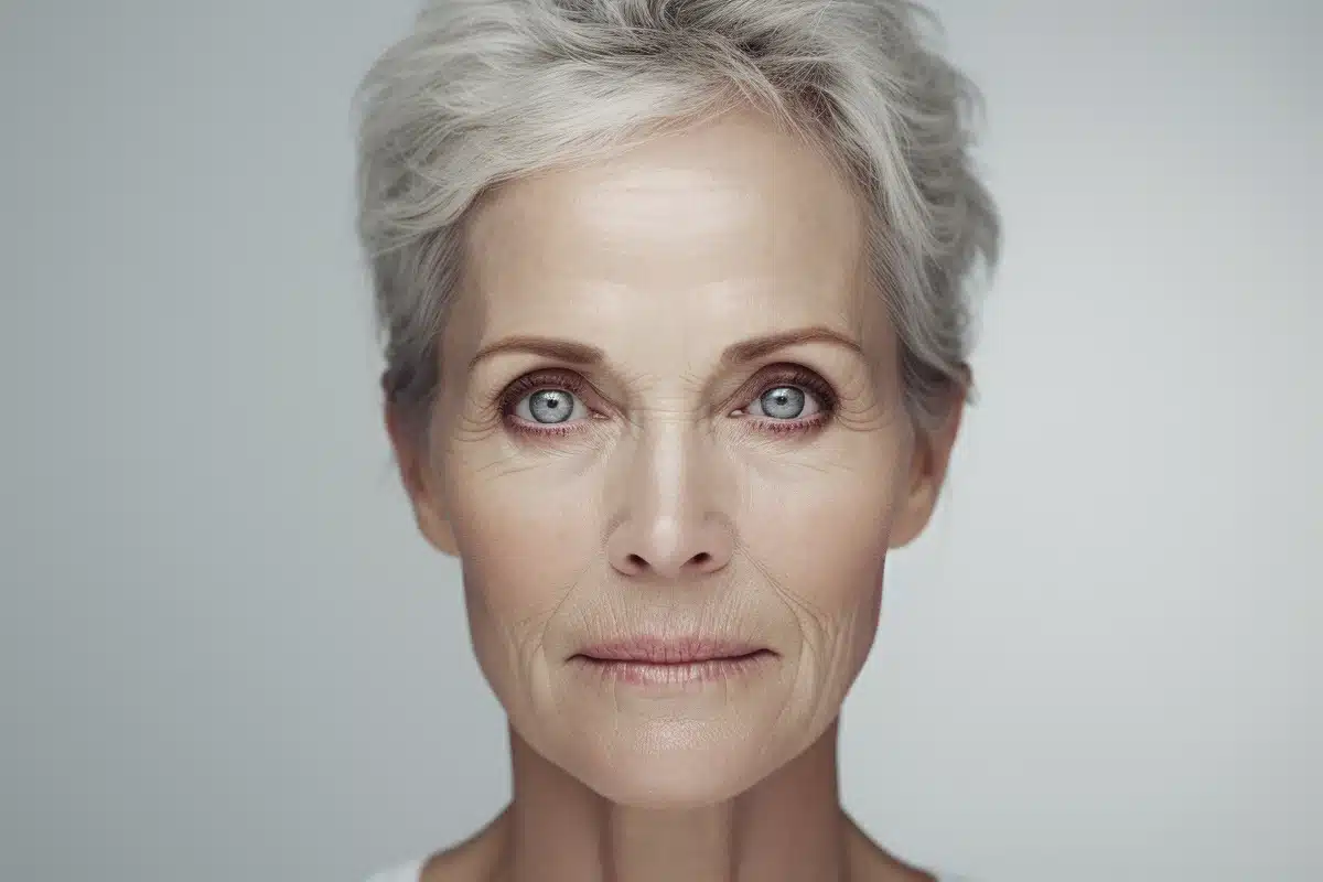 Photographie hyper réaliste de feuilles d'automne virevoltant dans une forêt colorée.