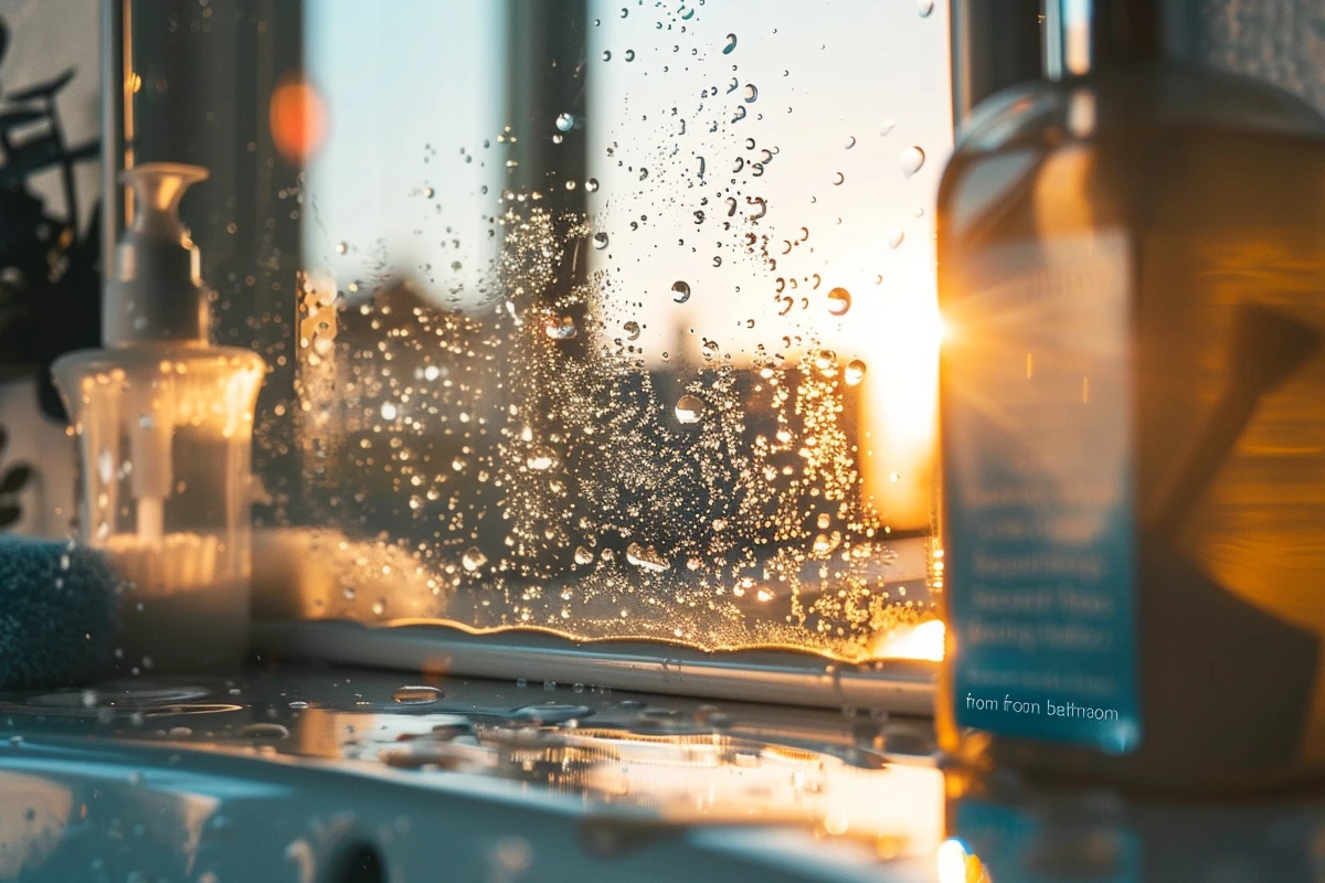 Laver les miroirs pour eviter les eclaboussures