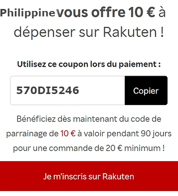 CODE PROMO RAKUTEN Philippine