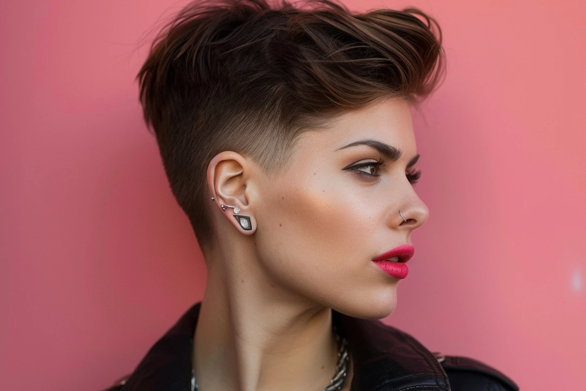 Coupe courte femme undercut