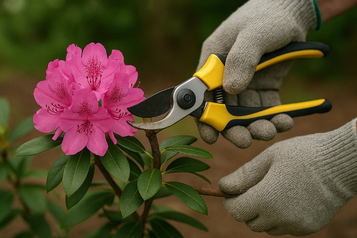 taille pour un rhododendron
