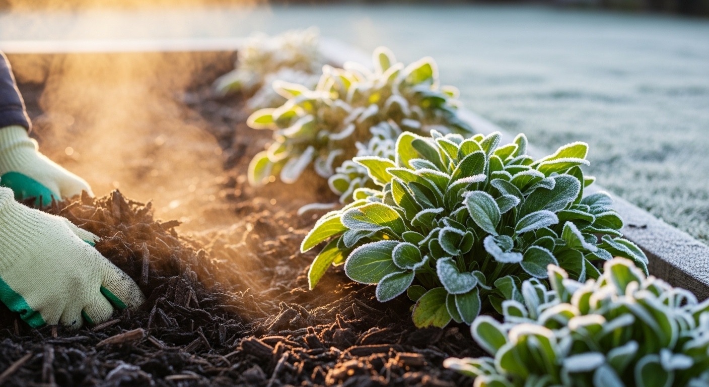 Ce paillage naturel double l'humidité du sol et protège vos plantes des gelées cet hiver