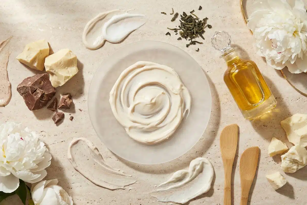 Texture de creme hydratante pour visage