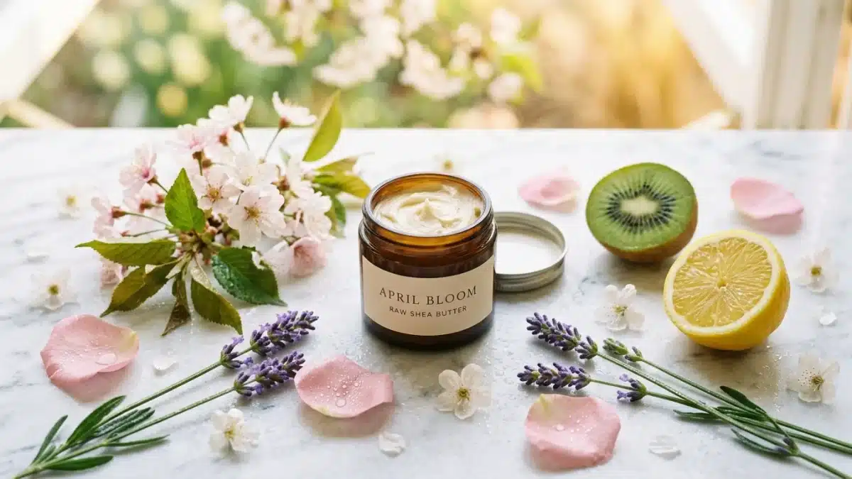 Beurre de karité naturel pour la peau au printemps